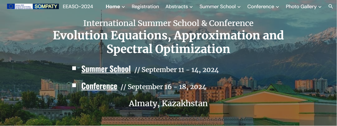 “Evolution Equations, Approximation and Spectral Optimization” EEASO-2024